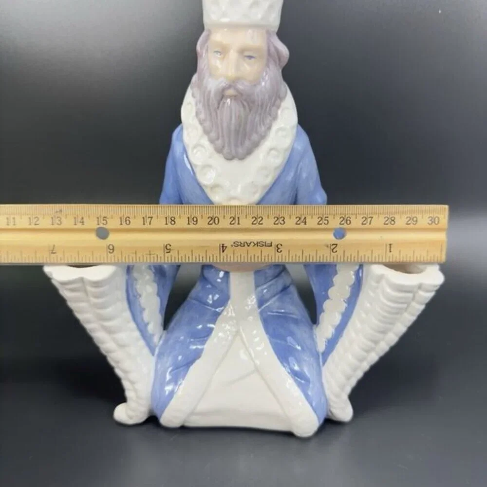 Vintage Wise Men‎ Hand Painted Ceramic Candle Holder Votive Candle Stick Holder